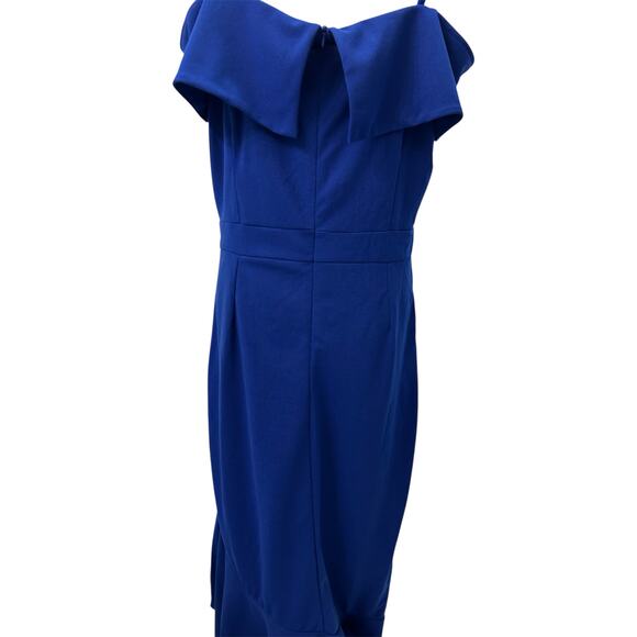 Royal Blue Off-the-Shoulder Ruffled Evening Evening Dress-XXL - Picture 9 of 10